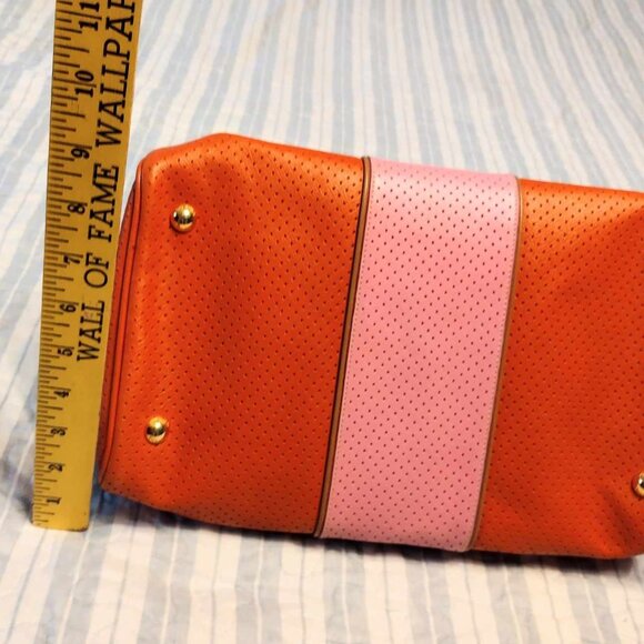 Vintage Prada Milano Orange And Pink Handbag/Purse With Prada Storage Bag - Picture 7 of 8